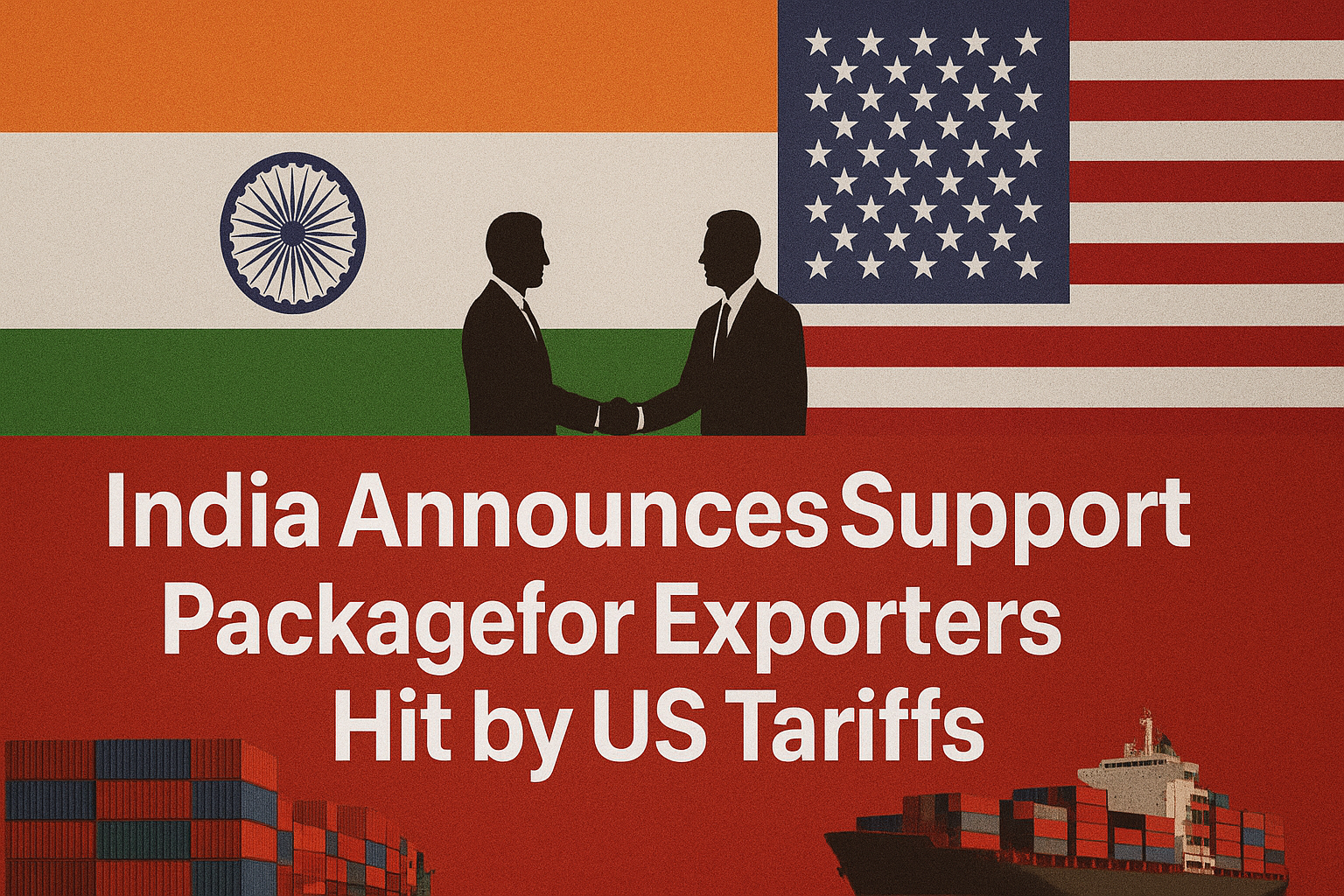 അമേരിക്ക ഇന്ത്യയുടെ Exports നെ സംരക്ഷിക്കാൻ സഹായം—US Tariffs ഒതുക്കാനായി Economic Relief Package പ്രഖ്യാപിച്ചു